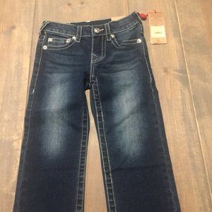 SOLD ✅ True Religion Boy’s Straight Blue Denim Jeans Sz:4